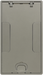 Rectangular Flush Cover Assembly, 2-Gang, Nickel Powder Coat Finish