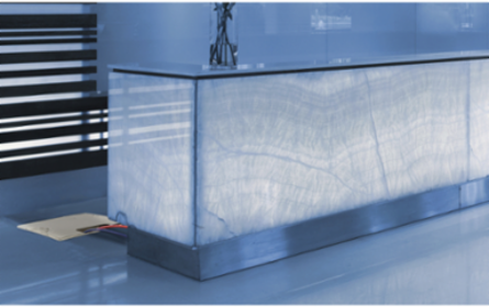 Rectangular Floor Cover, 2-Gang, Cast Aluminum, Nickel Powder Coat