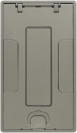 Rectangular Floor Cover, 2-Gang, Cast Aluminum, Nickel Powder Coat