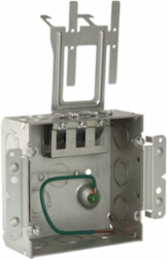 4-11/16 Inch Square Box, 2-1/8 Inch Deep, 2-Gang, Steel, cULus Listed