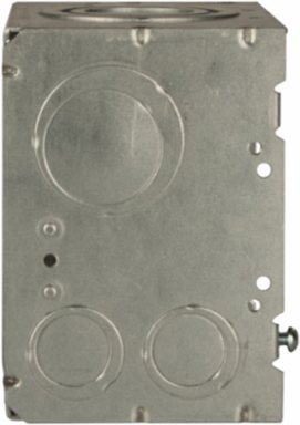 4-11/16 in. Square Box, Large Capacity, Welded, 3-1/4 in. Deep, (2) 1/2 in. KO, (4) 1/2 - 3/4 in. TKO, (2) 3/4 - 1 in. TKO, (2) 1 - 1-1/4 in. TKO, (2) 1, 1-1/4, 1-1/2, 2 in. KO