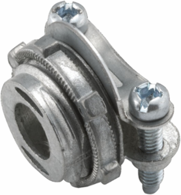3/8 Inch Flex AC MC NMSC Clamp Type Connector, Die Cast Zinc, UL 514B Certified