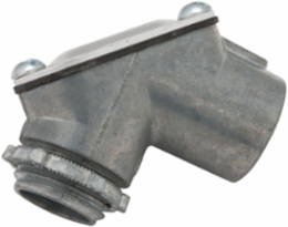1/2 Inch 90 Degree Rigid/IMC Handy Ell Threaded Connector, Die Cast Zinc, UL Listed