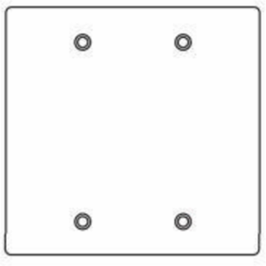 Device Box Cover, Blank for Two Gang Boxes, 4.625 Inch x 4.562 Inch x 0.2 Inch