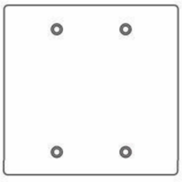 Device Box Cover, Blank for Two Gang Boxes, 4.625 Inch x 4.562 Inch x 0.2 Inch