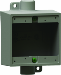 2-Gang Deep Device Box, 7.5 x 5.75 x 4 Inch, Iron, NPT Threads, Wet Location Suitable