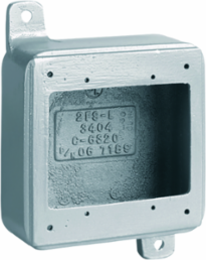 Multi Gang Cast Device Box 7 Inch x 1 Inch x 4 Inch, 2 Outlets, Wet Location Suitable