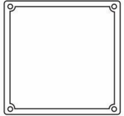 Neoprene Gasket for Two Gang Boxes, 4.75 Inch x 4.75 Inch x 2.75 Inch