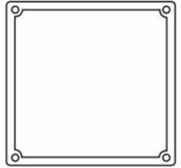 Neoprene Gasket for Two Gang Boxes, 4.75 Inch x 4.75 Inch x 2.75 Inch