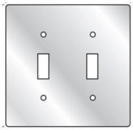 Device Box Cover 2 Gang Toggle Switch, 4.75 Inch, Aluminum with Powder Coating