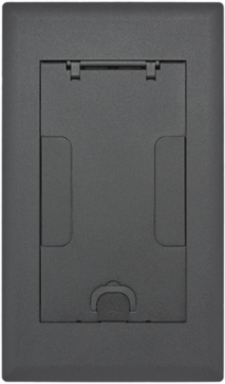 2-Gang Recessed Access Floor Box Cover, 8.75 Inch Width, Black Powder Coat