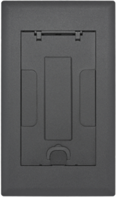 2-Gang Recessed Access Floor Box Cover, 15 Inch Length, Black Powder Coat