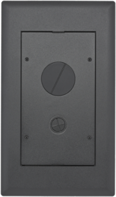 2-Gang Flush Furniture Feed Cover Assembly, Black Powder Coat, 15 x 8.75 Inch