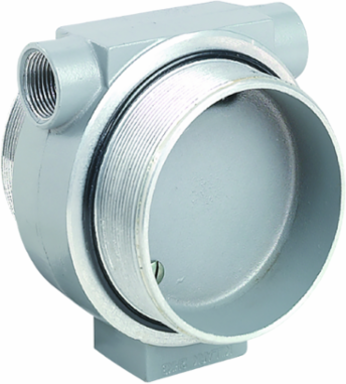 HK Series 3-1/2 Inch Internal Diameter Double Port Cast Aluminum Enclosure, 6.63 x 6 x 4.38 Inch, Type 4
