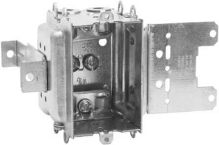 Steel Gangable Device Box, 2-1/2 Inch Deep, 16 Cu. In. for 2-3/8 & 3-5/8 Inch Studs