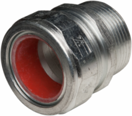 Color-Coded Straight Strain Relief Cord Connector, Steel with Neoprene Grommets