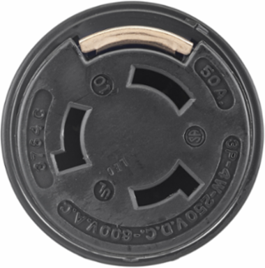 Industrial Female Connector Body 50A 250V/600V AC 3-Pole 4-Wire Grounding