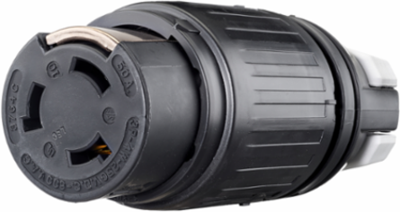 Industrial Female Connector Body 50A 250V/600V AC 3-Pole 4-Wire Grounding