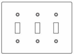 FS/FD Series Device Box Cover for 3 Toggle Switches, 6.88 in x 3.75 in x 5.5 in, Gray