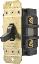 Industrial Grade Toggle Motor Disconnect Switch, 40A 600V AC, Double Pole, Side Wired