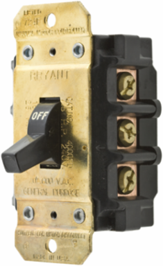 Industrial Grade Toggle Switch, 40A, 600V AC, 3 Pole, Side Wired