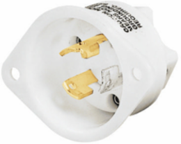 Industrial Locking Device, Flanged Inlet, 15A 125V, 2-Pole, 3-Wire, L5-15P