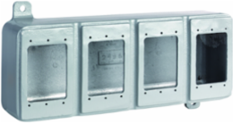 4-Gang Device Box, 6 Inch x 1 Inch x 11 Inch, Aluminum for Wet Locations