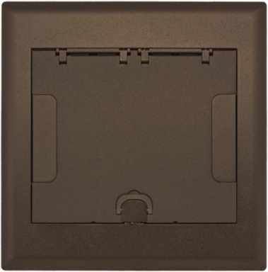 4-Gang Recessed Floor Box Cover, Bronze Powder Coat, 13 x 13.25 Inch