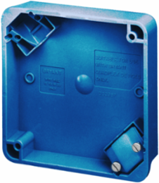 Portable 4 Inch Square Box with Quad Plex Receptacles, Blue, Polycarbonate