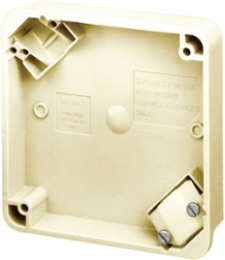 4.3 Inch Square Portable Box with Cord Grip, Quad Plex Receptacles, Ivory