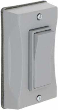 1-Gang Weatherproof Cover, Vertical, Decorator, Gray, Shrink