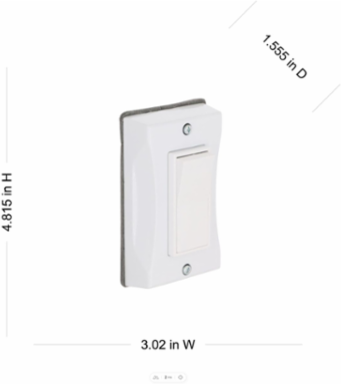 1-Gang Weatherproof Cover, Vertical, Decorator, White, Shrink