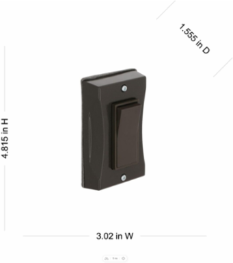 1-Gang Weatherproof Cover, Vertical, Decorator, Bronze, Shrink
