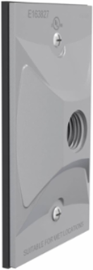 1-Gang Weatherproof Cluster Cover, 1/2 Inch Threaded Outlet, NEMA 3R Rated, Die Cast Aluminum