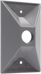 1-Gang Weatherproof Cluster Cover, 1/2 Inch Threaded Outlet, NEMA 3R Rated, Die Cast Aluminum