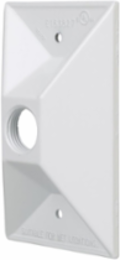 1-Gang Weatherproof Cluster Cover, 1/2 Inch Threaded Outlet, NEMA 3R, Die Cast Aluminum
