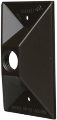 1-Gang Weatherproof Cluster Cover, One 1/2 Inch Outlet, Bronze, NEMA 3R Rated