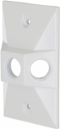 1-Gang Weatherproof Cluster Cover, Three 1/2 in. Threaded Outlets, White