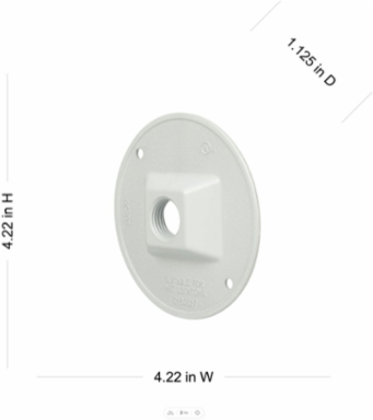 Round Weatherproof Cluster Cover, 1/2 Inch Threaded Outlet, NEMA 3R, Die Cast Aluminum