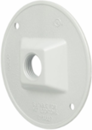 Round Weatherproof Cluster Cover, 1/2 Inch Threaded Outlet, NEMA 3R, Die Cast Aluminum
