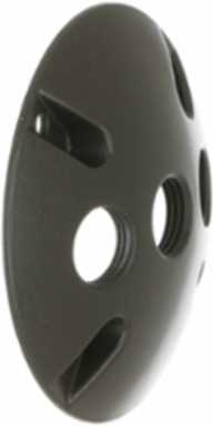 Round Weatherproof Cluster Cover, Three 1/2 in. Threaded Outlets, Bronze