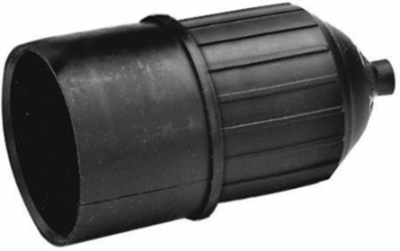 Black Weather Protective Boot for 15A Connector, 2.178 Inch Width, Thermoplastic Elastomer