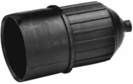 Black Weather Protective Boot for 15A Connector, 2.178 Inch Width, Thermoplastic Elastomer
