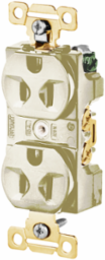 Duplex Receptacle, Commercial Grade, 15A 125V, 2-Pole 3-Wire, Ivory