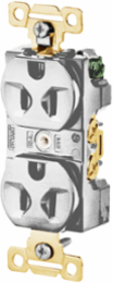 Duplex Receptacle, 15A 125V, 2-Pole 3-Wire Grounding, Side Wired, Industrial Grade