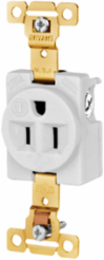 Weather Resistant Receptacle, 2-Pole 3-Wire, 15A 125V, 3.28 Inch x 1.38 Inch x 0.91 Inch