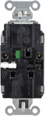 EdgeConnect™ Commercial Grade Receptacle, 2-Pole 3-Wire, 15A 125V, Gray