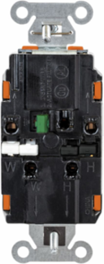 EdgeConnectTM Commercial Grade Receptacle, 15A 125V, Tamper Resistant, Orange