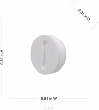 Weatherproof Closure Plugs, 1/2 in. NPT, White, 75 Polybags of 4