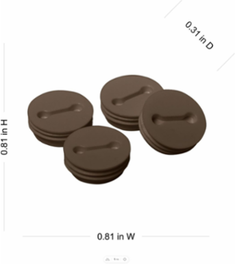 Weatherproof Closure Plugs, 1/2 in. NPT, Bronze, 75 Polybags of 4